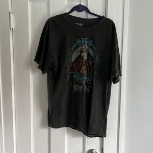 Distressed AC/DC band t shirt